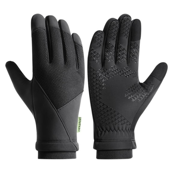 Wdhugt Winter Thermal Touchscreen Gloves For Men Women Cycling Skiing Outdoor Activities Soft Cotton Windproof Full Finger Zipper Design Color B Cycling Skiing Winter Gloves B