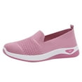 thumbnail image 1 of Wdhugt Women'S Large Size Casual Mesh Slip On Shoes Soft Sole Breathable Round Toe Footwear Mesh Material Pink Size 38 Eu Corresponding To Us 6.5 With 0.79 Inch Heel Height, 1 of 9