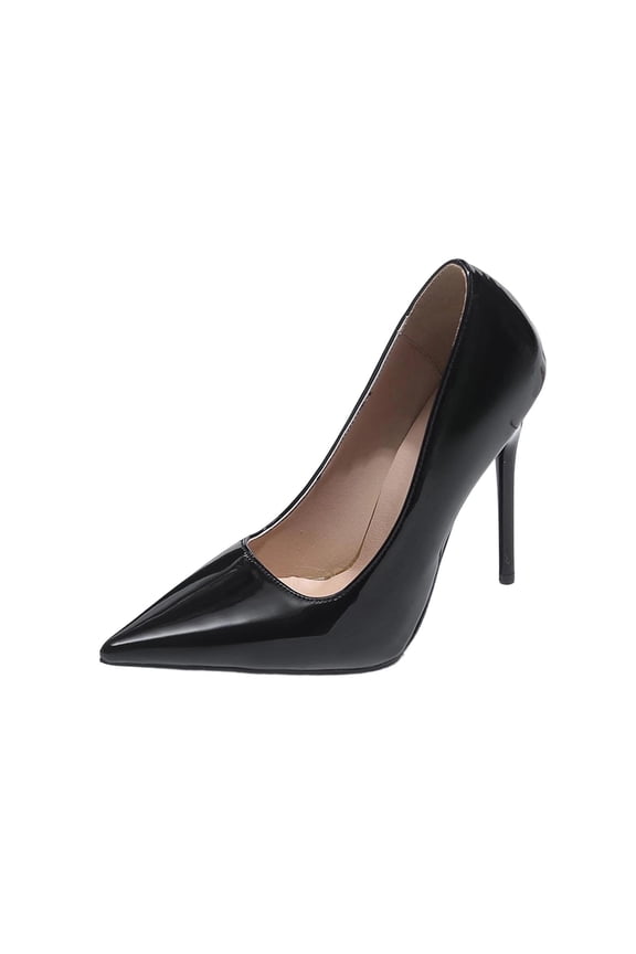 Women'S Pointed Toe Closed Toe High Heel Pumps With 4.72 Inch Stiletto Heel Pu Leather For Casual Office And Party Us 5.5