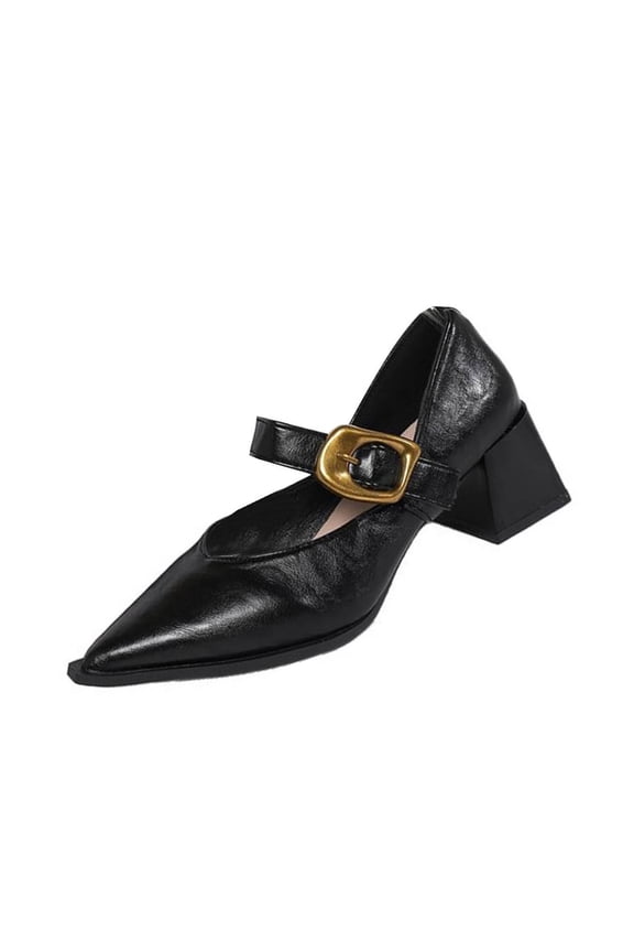 Womens Casual Loafers Flat Round Toe Soft Leather Slip On Comfort Shoes Black Size 38 Eu 6.5 Us 24Cm/9.45In