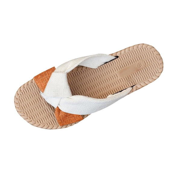 Wdhugt Womens Flat Sandals Open Toe Casual Shoes Slip On For Spring Fabric Upper Size Us 9.5 Foot Length 10.43In