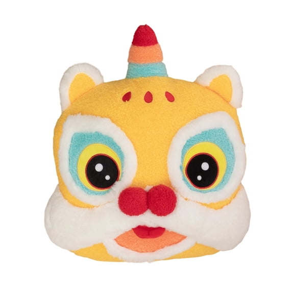 Wdhugt Yellow Spring Festival Throw Pillow Polyester Decorative Cushion With Cultural Symbols 42 X 42 X 10 Inches Holiday Home Decor For Chinese New Year Spring Festival Pillow Yellow