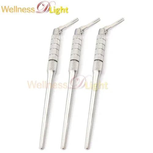 Wdl 3 Pcs Round Scalpel Handle Adjustable For Blades #10,11,12,15 Stainless