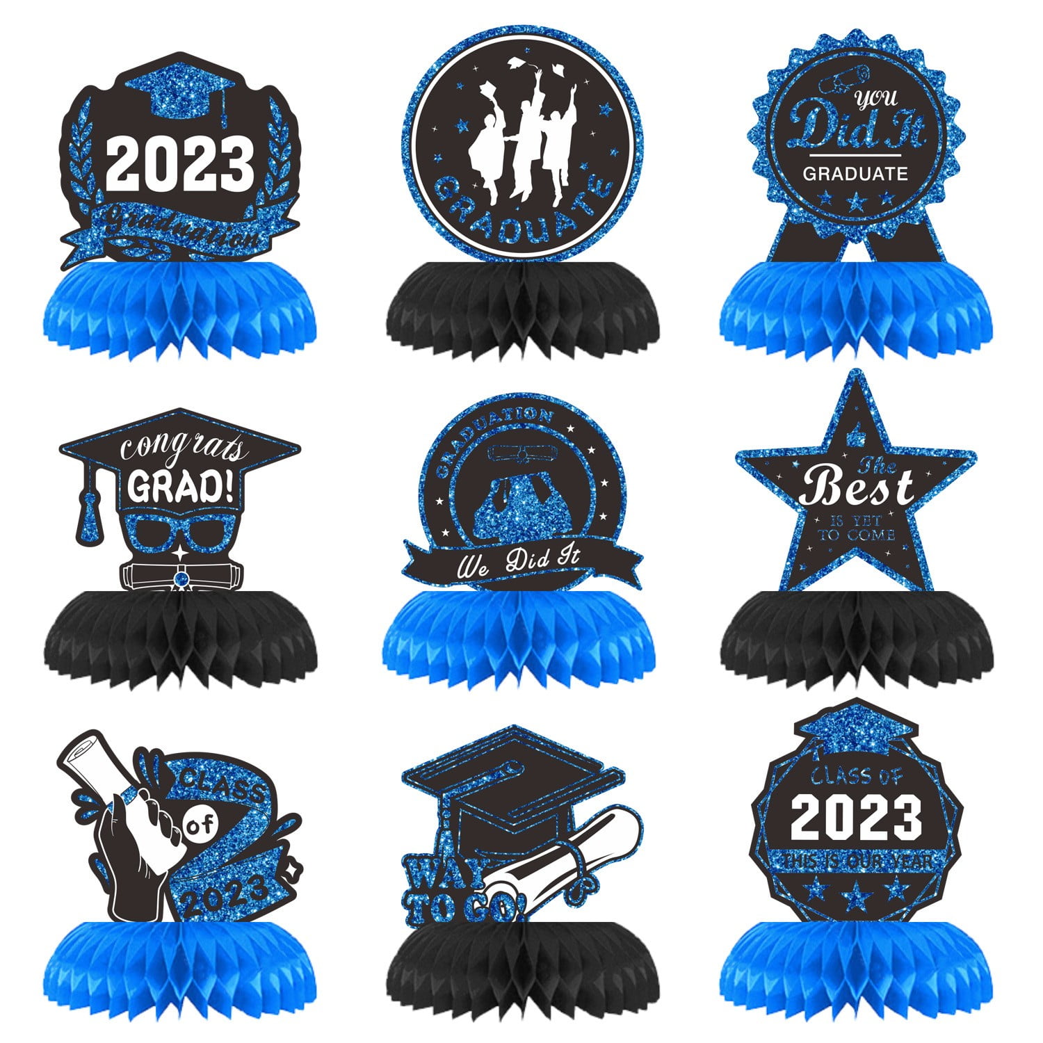 Wdminyy Desktop Ornament Clearance Sale！ 9 Pcs Black And Gold