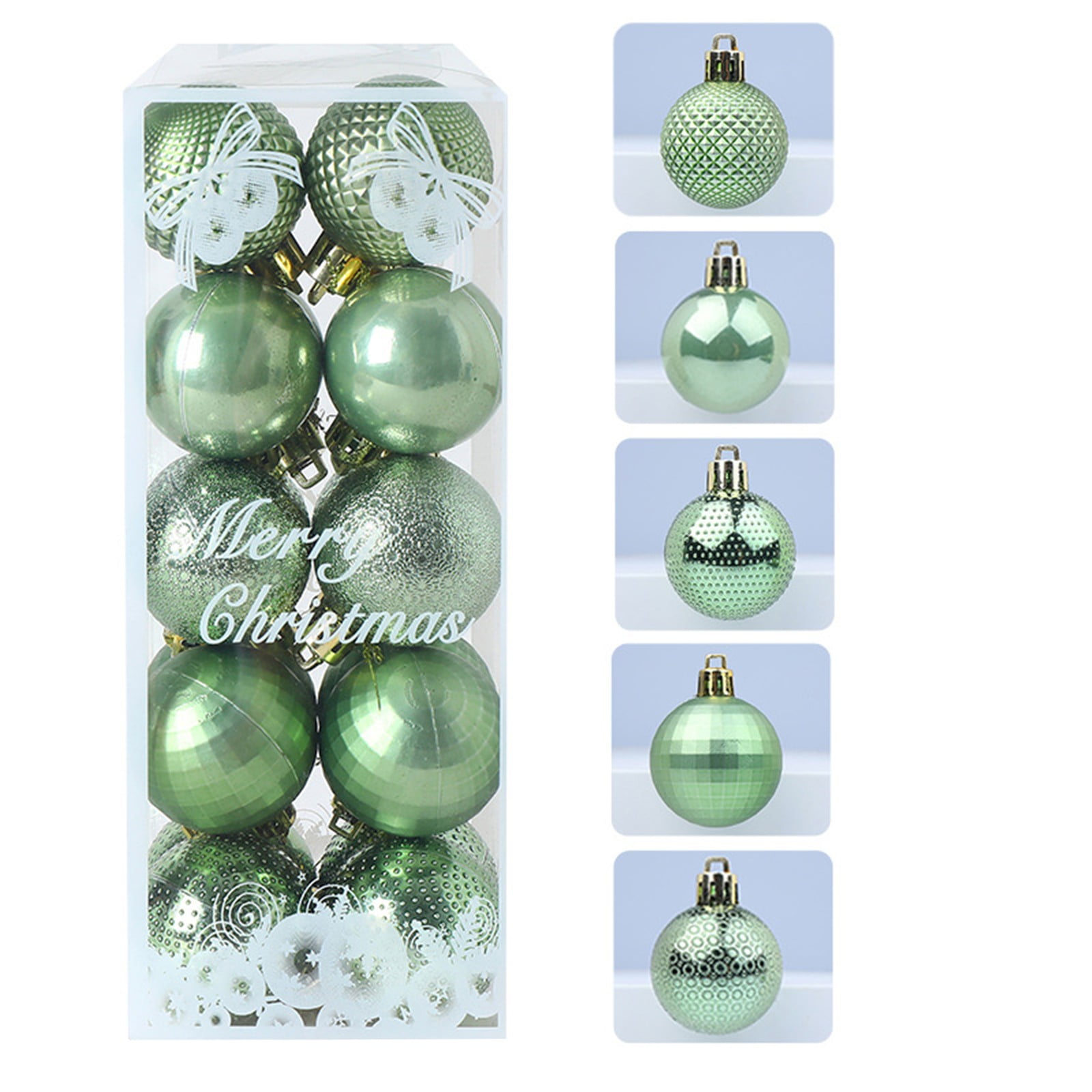 Wdminyy Desktop Ornament Clearance Sale！ Christmas Decorations 4Cm/1.6In Gold Silver Pink
