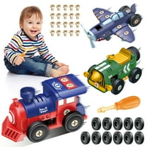 Wdmiya 3pcs Montessori Children's Workbench Tool Truck with Drill Toy, Children's Screws Toy from 3 4 5 Years, Tool Box Educational Games Boys Girls Gifts, Car