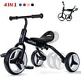 thumbnail image 1 of Wdmiya 4 in 1 Toddler Bike for 2 Year to 5 Years Old Kids, Folding Toddler Tricycle with Removable Pedals, Birthday Gift Toys for Boys and Girls, Black, 1 of 9