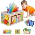 thumbnail image 1 of Wdmiya Baby Tissue Box Toy - 6-12 Months Montessori Toys, Wooden Activity Cube, Puzzles 12-18 Months, Sensory Crinkle Tissue Box Toys, Baby 1st Birthday Gift, 1 of 8