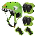 thumbnail image 1 of Wdmiya Kids Bike Helmet Toddler Helmet, Multi-Sport Protective Gear Set for 2-8 Years Boys Girls Child, Cycling Helmet with Knee Pads Elbow Pads Wrist Guards, Green Dinosaur, 1 of 9