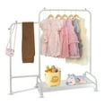 thumbnail image 1 of Wdmiya Multifunctional Kids Clothing Rack, Baby Garment Rack for Hanging Clothes with Wheels and Bottom Storage Shelf, Small Clothes Rack Dress Up Storage Rack for Coats, Skirts, Single Door, 1 of 7
