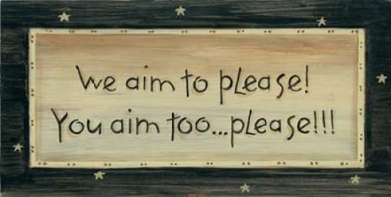 We Aim to Please Canvas Art - Karen Tribbet (24 x 48)