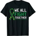 thumbnail image 1 of We All Fight Together Mental Health Awareness Green Ribbon T-Shirt, 1 of 4