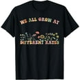 thumbnail image 1 of We All Grow At Different Rates SPED Teacher Retro Vintage T-Shirt, 1 of 4