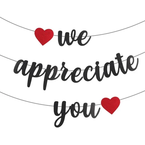 We Appreciate You Banner Glitter Appreciation Backdrop For Doctor Nurse Teacher