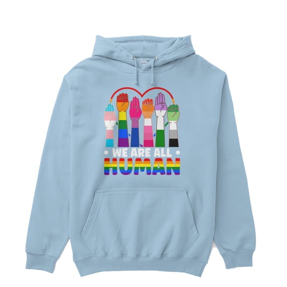 We Are All Human LGBTQ Flag Gay Pride Month Transgender Flag Gift Ideas Hoodie