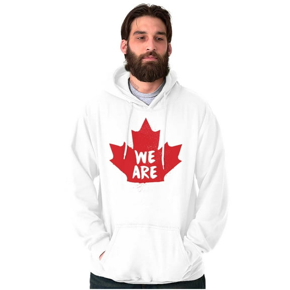 We Are Canada Slogan Maple Leaf Unisex Plus Fleece Graphic Hoodie Brisco Brands 2X