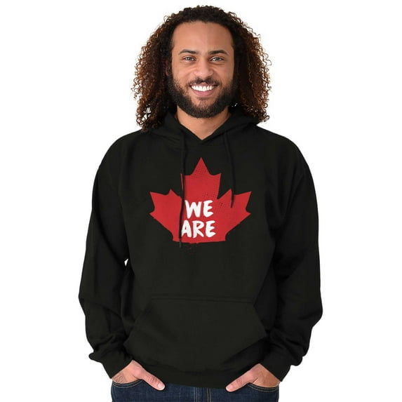 We Are Canada Slogan Maple Leaf Unisex Plus Fleece Graphic Hoodie Brisco Brands 4X