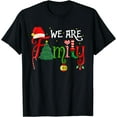 Unisex Christmas TShirt 'We Are Family' Santa, Elf, Candy Cane Print