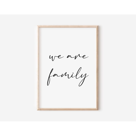 We Are Family Posters, Family Posters, Family Home Decor #751, Stretched Canvas Size 16x24