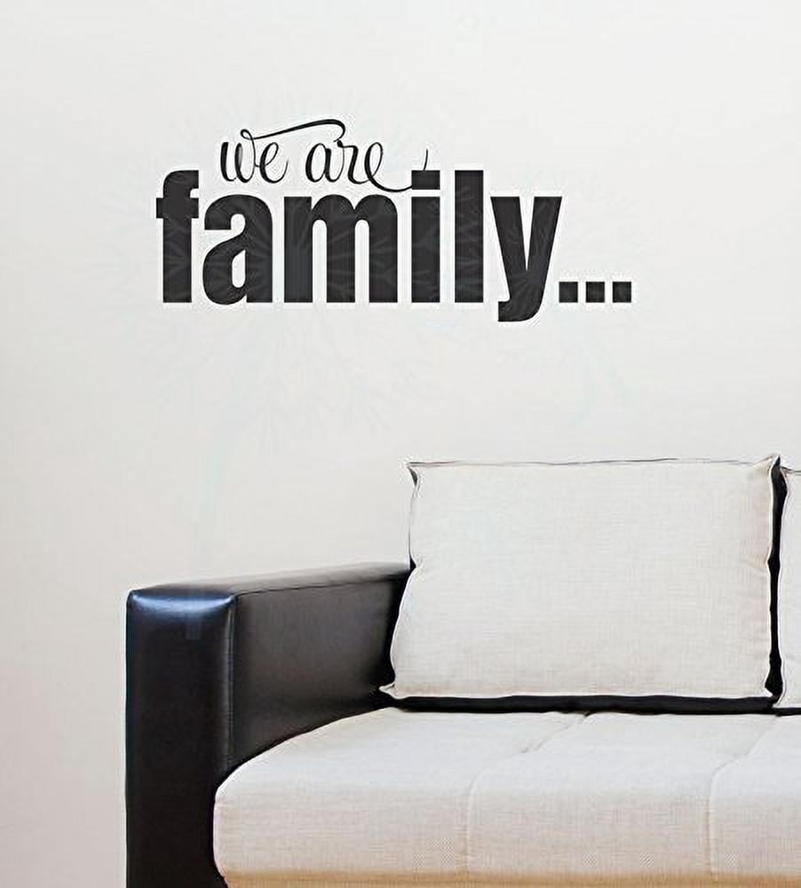 We Are Family Quotes Vinyl Lettering Decals Wall Sticker Words, 23x10 ...