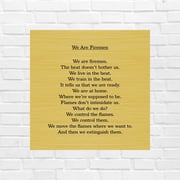 We Are Firemen Wall Sign   Motivational Quote, Firefighter Decor, Inspirational Gift, Courage & Strength