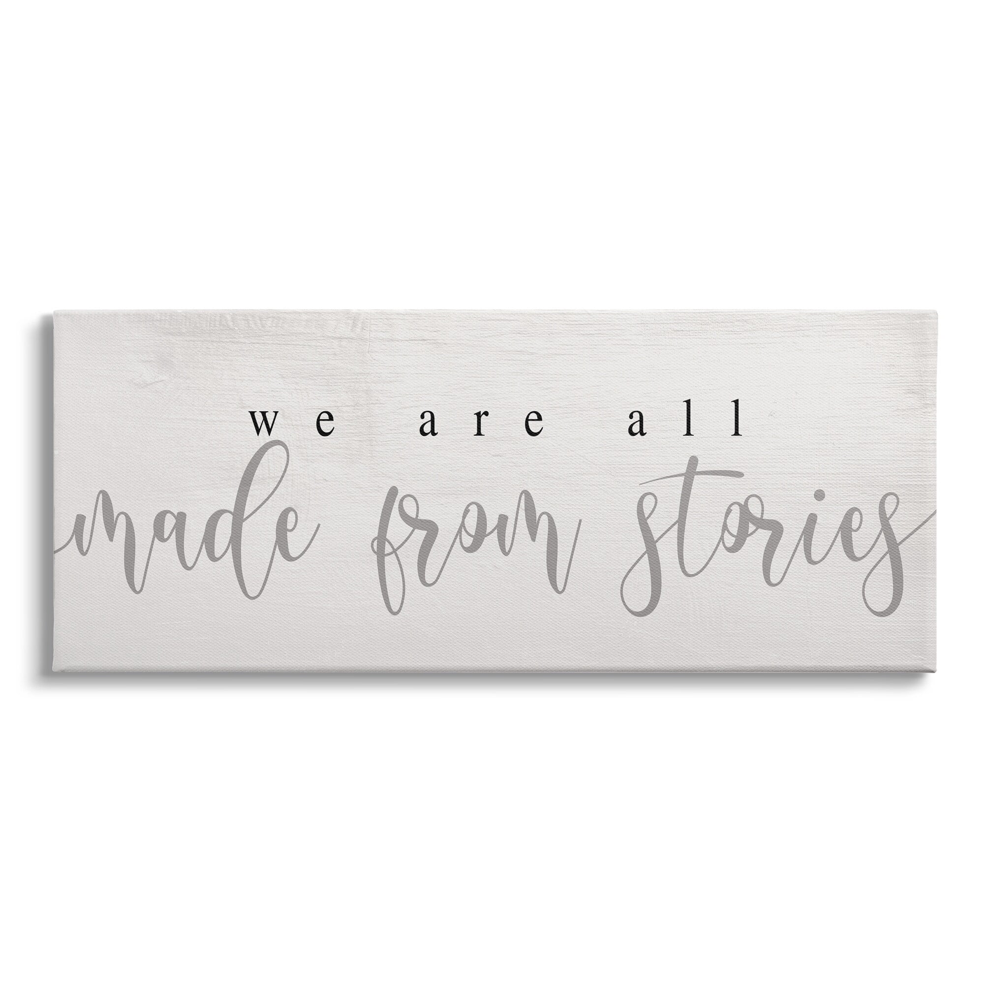 Stupell Industries We Are Made From Stories Phrase Motivational Family, 40 x 17, Design by Daphne Polselli