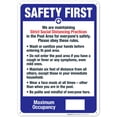 thumbnail image 1 of We Are Maintaining Strict Social Distancing Practices In The Pool Area Sign, Pool Sign,, 1 of 1