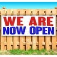 thumbnail image 1 of We Are Now Open 13 oz Vinyl Banner With Metal Grommets, 1 of 4