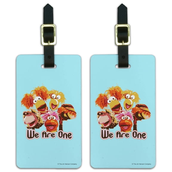 We Are One Retro Fraggle Rock Luggage ID Tags Suitcase Carry-On Cards - Set of 2