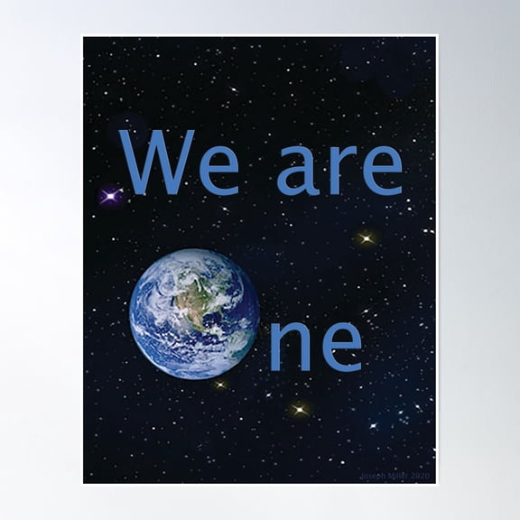 We Are One World Poster Wall Art, Modern Wall Decor, 16x24 UNFRAMED