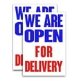 thumbnail image 1 of We Are Open For Delivery (24" X 36") Vinyl Decal Only (Pack of 2) |Sign|Sticker|Poster, 1 of 4
