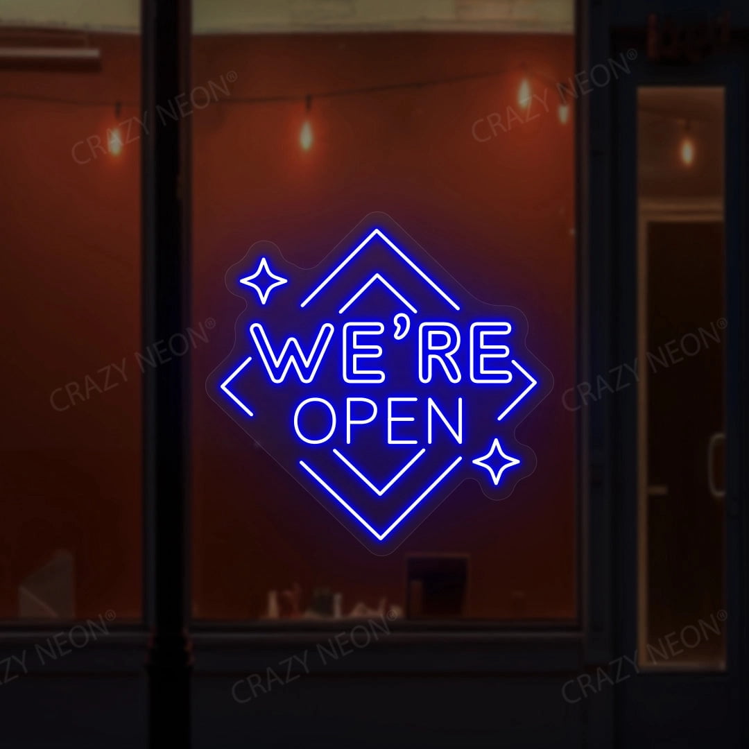 We Are Open Square Sign (Yellow, 36"(W)x36"(H))
