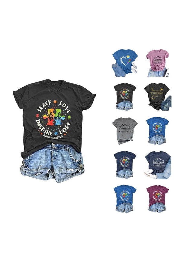 We Are The Grandduaghters of The Witches Graphic Tees for Women Summer Casual Short Sleeve Crewneck Funny T Shirts