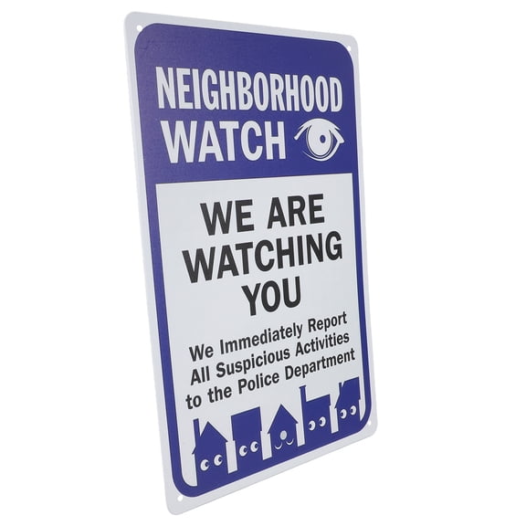 We Are Watching You Sign We Immediately Report All Activities To The Police Department Metal Sign For Garage Wall Decor