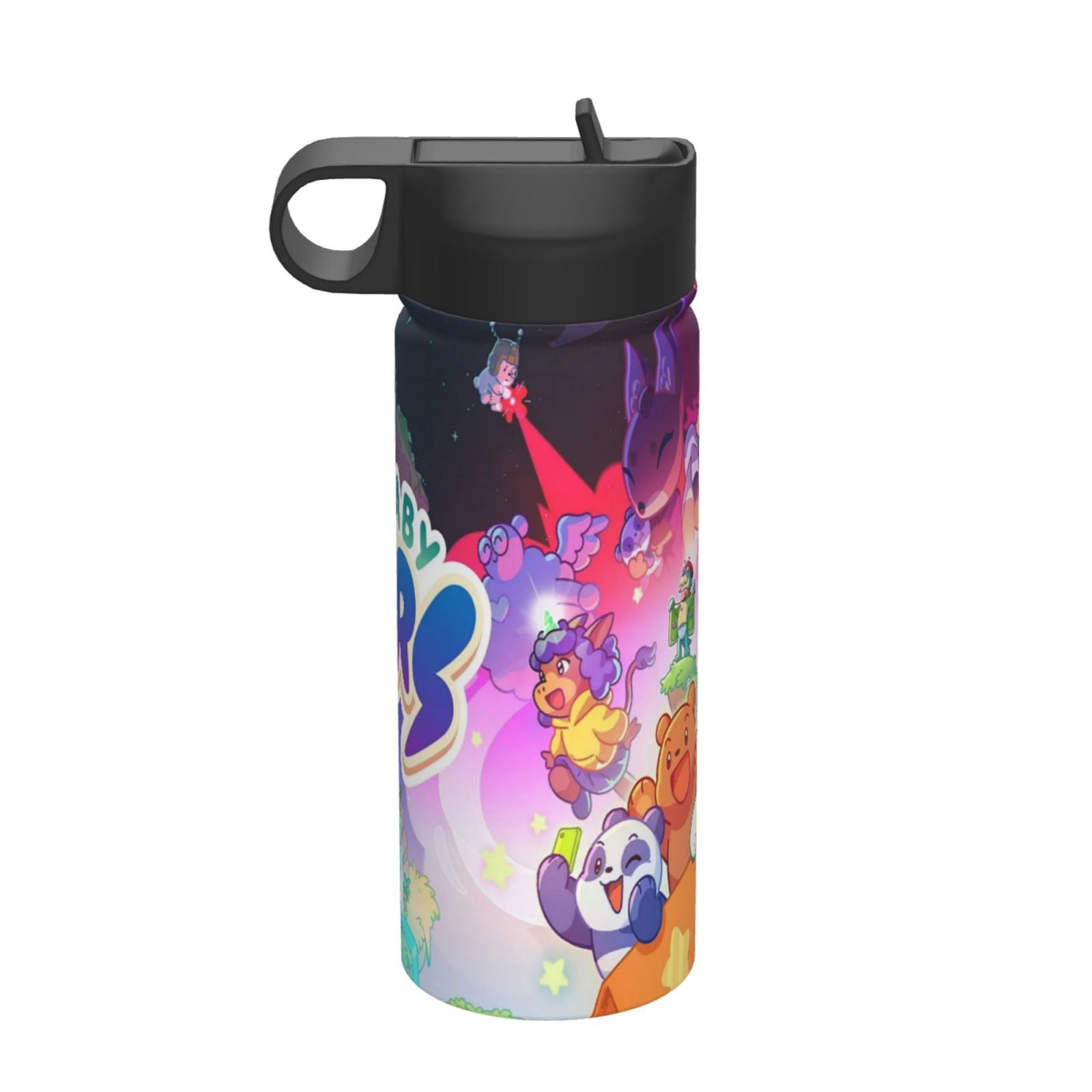 We Baby Bears Kids Insulated Water Bottle With Straw - 18 Oz Stainless Steel Double Wall Vacuum Cup, Leakproof, Bpa Free, Suitable For Boys And Girls
