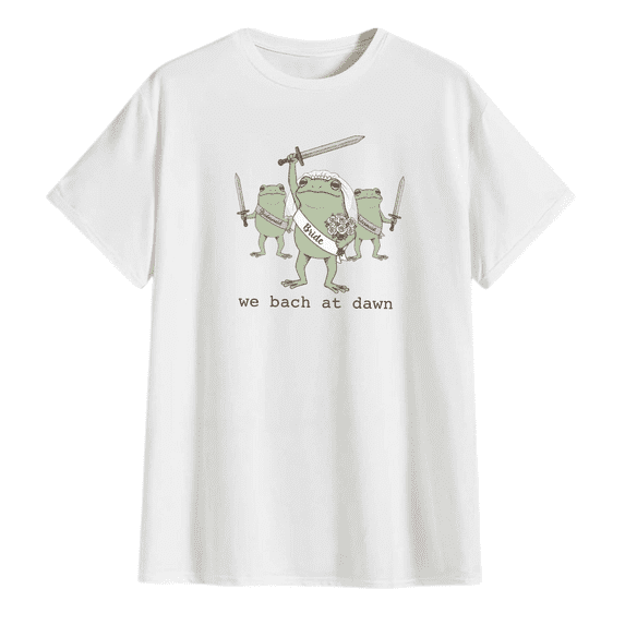 We Bach at Dawn Frog Bachelorette T Shirt Funny Bride Graphic Tee Bridesmaid Party Tshirt Bridal Crew Wedding Trip Unisex Tee
