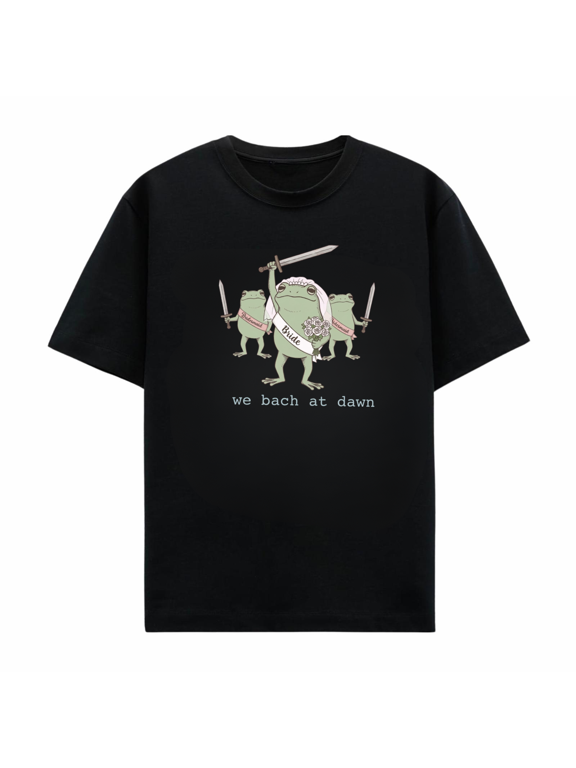 We Bach at Dawn Frog Bachelorette T Shirt Funny Bride Graphic Tee Bridesmaid Party Tshirt Bridal Crew Wedding Trip Unisex Tee