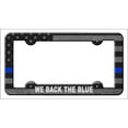 thumbnail image 1 of We Back The Blue Novelty Metal License Plate Frame 12" x 6" Standard Frame (LPF), 1 of 1