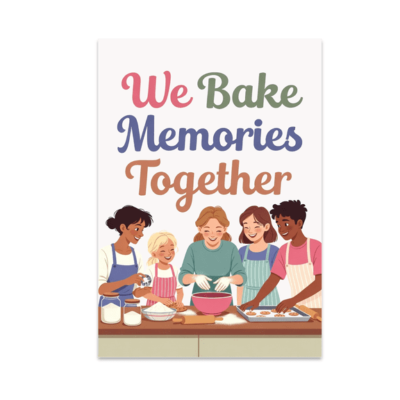 We Bake Memories Together - Baking Enthusiast - 13x19 Poster Print