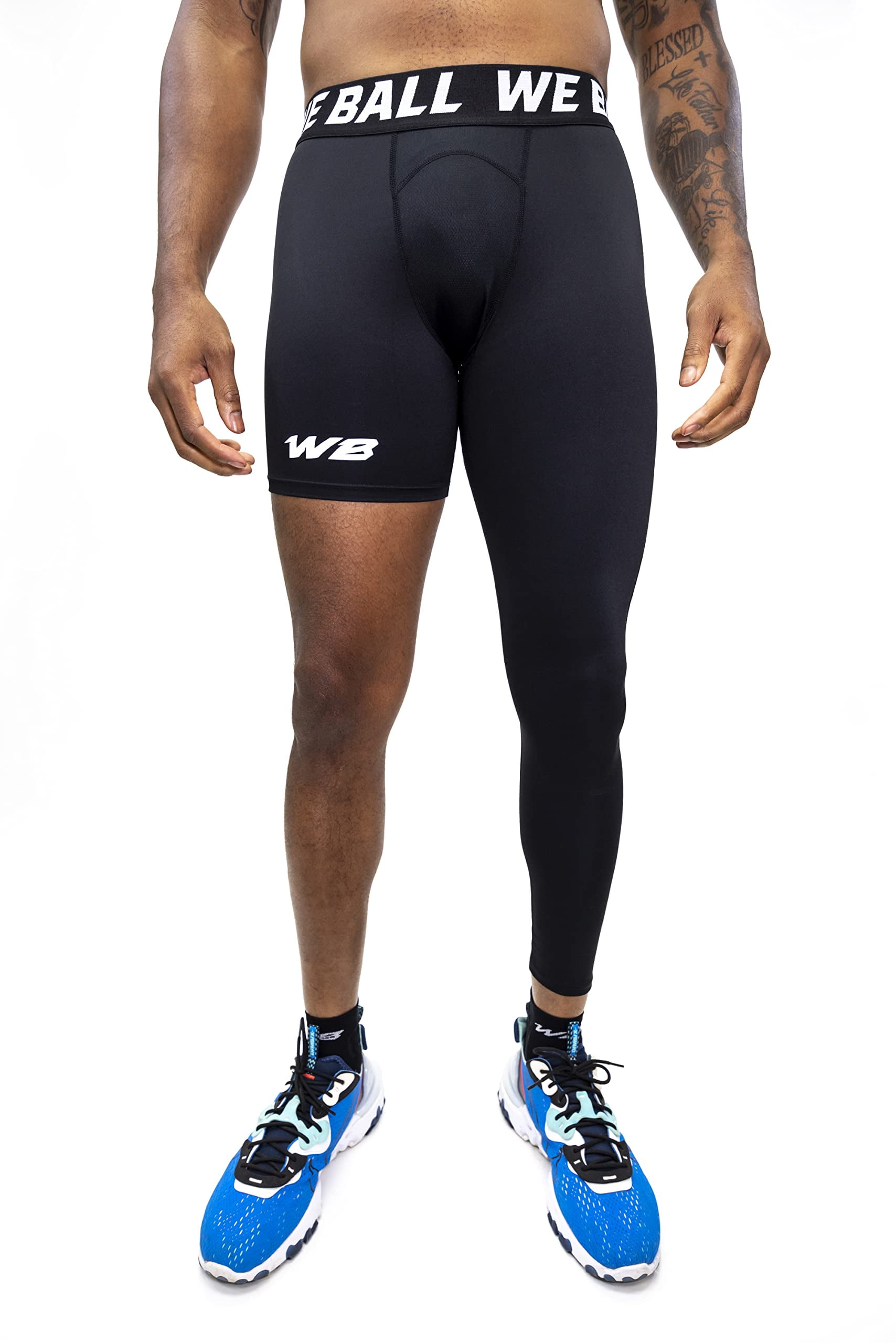 Long men's sports leggings 2-in-1 SAXX KINETIC Tight - black. Black |  BRANDS \ SAXX \ SPORTS BOXER SHORTS | Red Bird Dystrybutor Markowe Gadżety  i odzież reklamowa