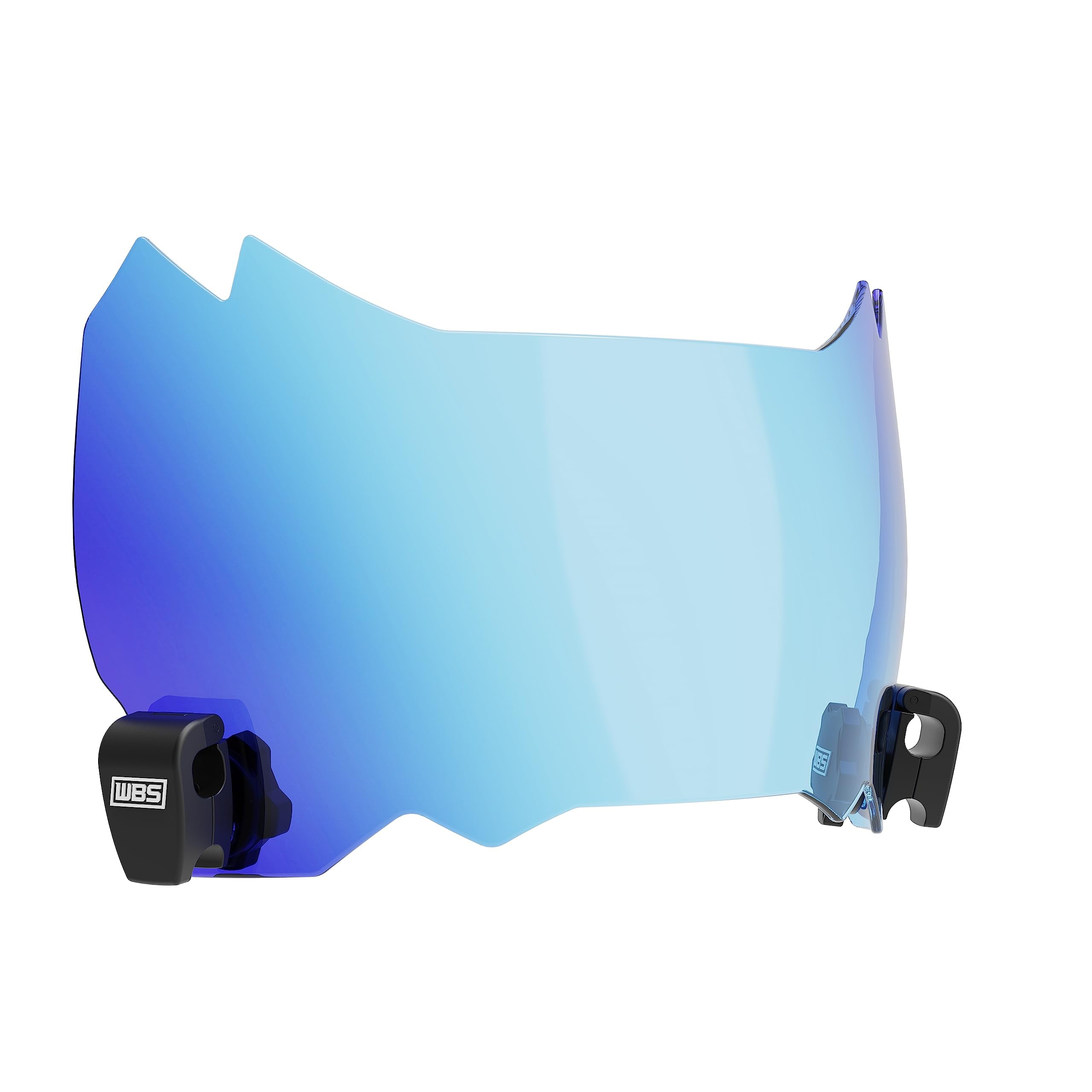 Chrome Blue Football Visor for Riddell, Xenith and Schutt Helmets