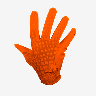 We Ball Sports Hypr-Grip Football Gloves, Men’s Sticky Silicone Palm Receiver Gloves, ORANGE (L)