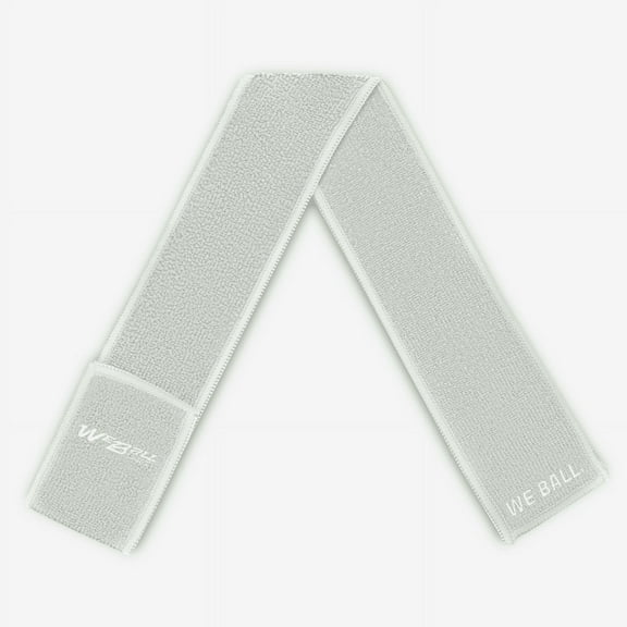 We Ball Sports Streamer Football Towel, Sports Towel with Hook and Loop Fastener to Clean Football Visor and Gloves (Silver)