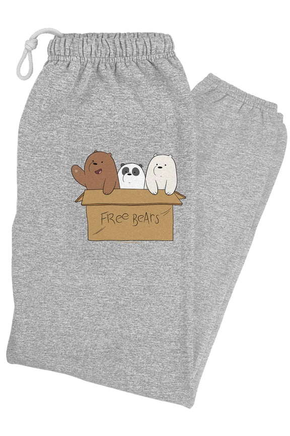 We Bare Bears Baby Bears Unisex Jogger Sweatpants for Men and Women, Athletic Heather, 2X-Large