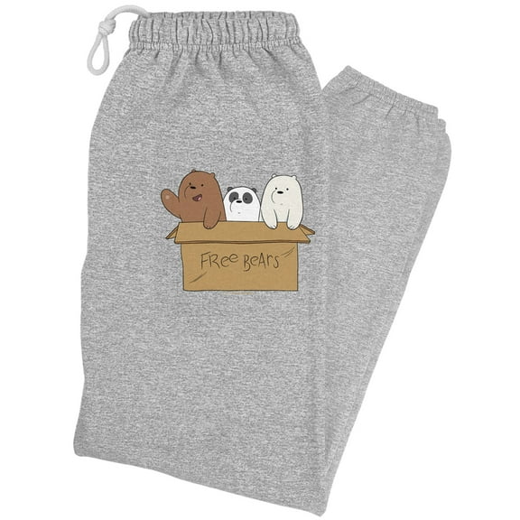We Bare Bears Baby Bears Unisex Jogger Sweatpants for Men and Women, Athletic Heather, Medium