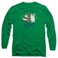 thumbnail image 1 of We Bare Bears Bears Win Long Sleeve Adult 18/1 T-Shirt Kelly Green, 1 of 1