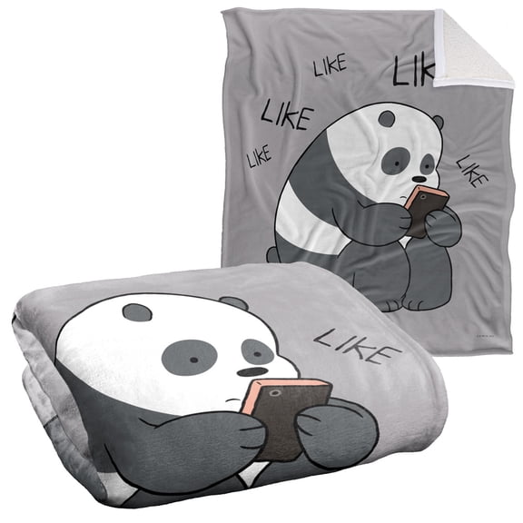 We Bare Bears Blanket, 50"x60", Like Like Like Silky Touch Sherpa Back Super Soft Throw Blanket
