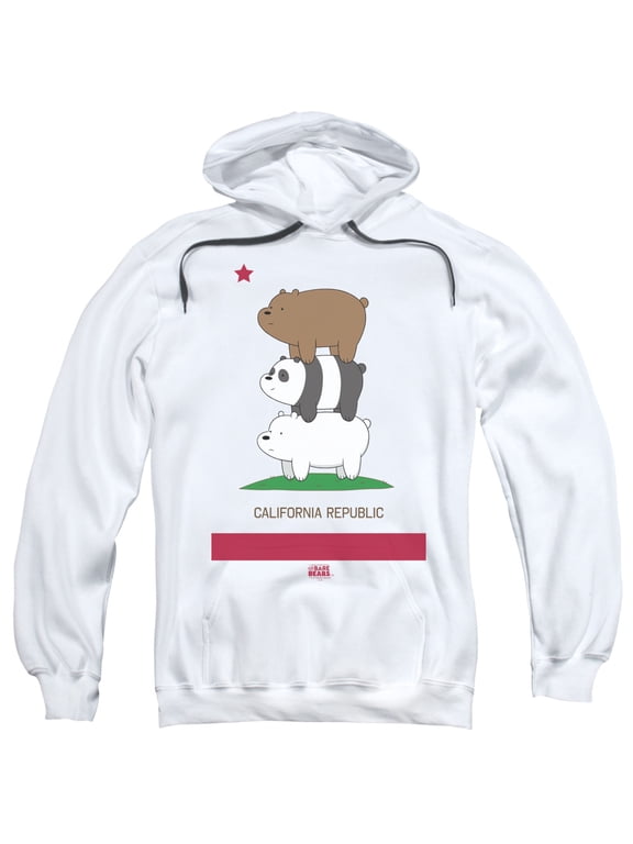 We Bare Bears Cali Stack Adult Pullover Hoodie Sweatshirt White