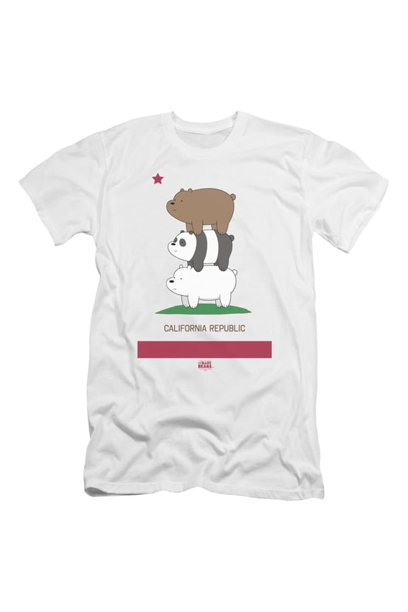 We Bare Bears Cali Stack HBO S/S Adult 30/1 T-Shirt White