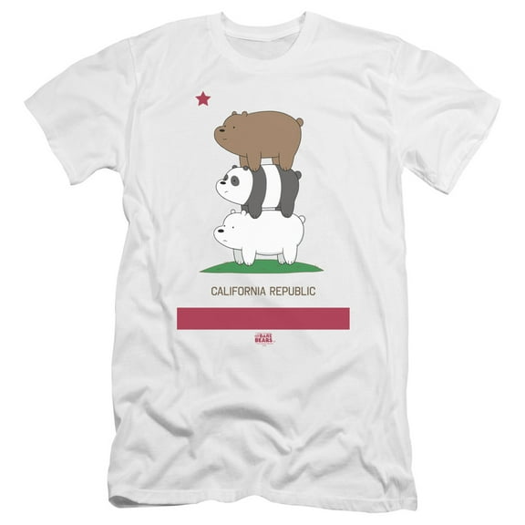 We Bare Bears - Cali Stack - Premium Slim Fit Short Sleeve Shirt - X-Large